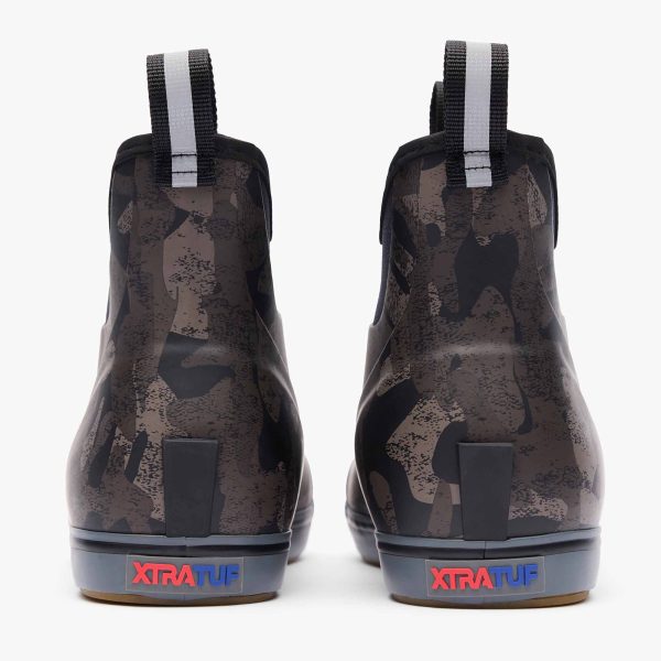 Women's Black Camo Ankle Deck Boot