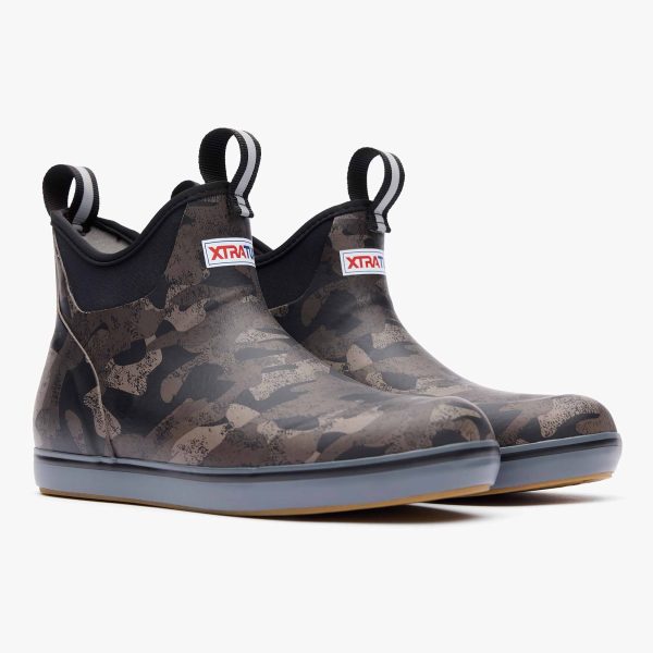 Women's Black Camo Ankle Deck Boot