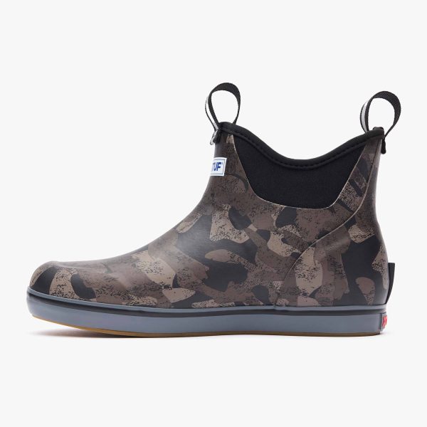 Women's Black Camo Ankle Deck Boot