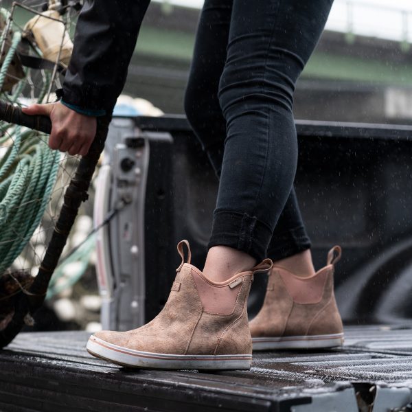 Women's Leather Ankle Deck Boot